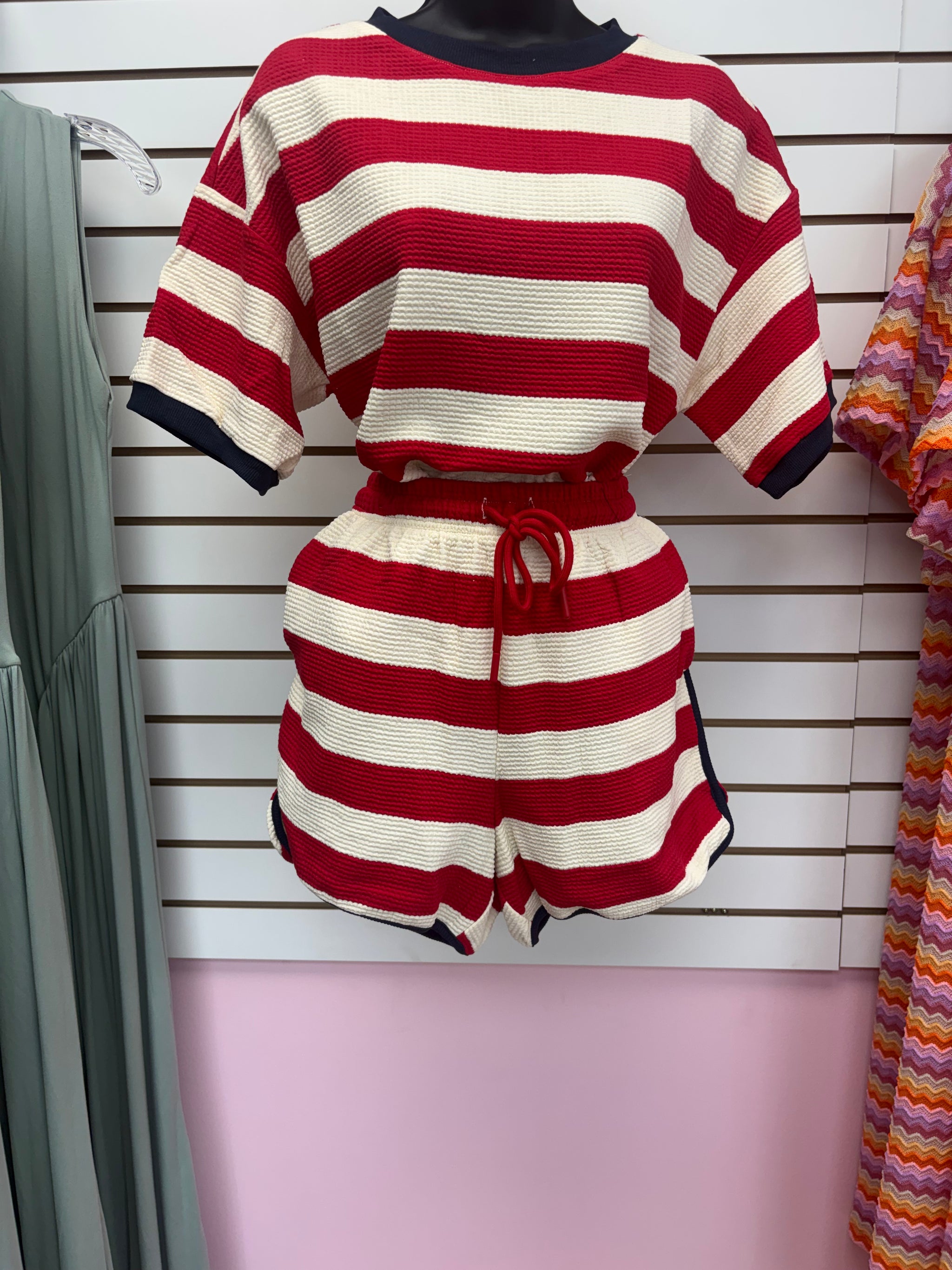 Red&Stripe waffle Set