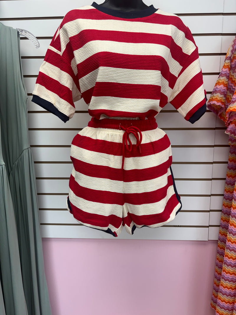 Red&Stripe waffle Set