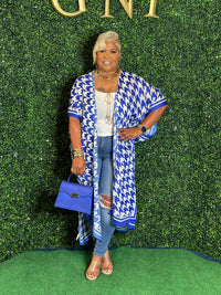 Houndstooth Blue kimono