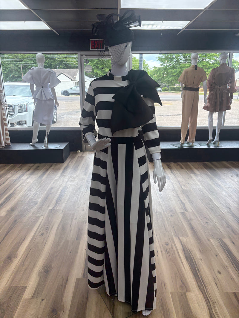 Black Stripe Maxi Dress