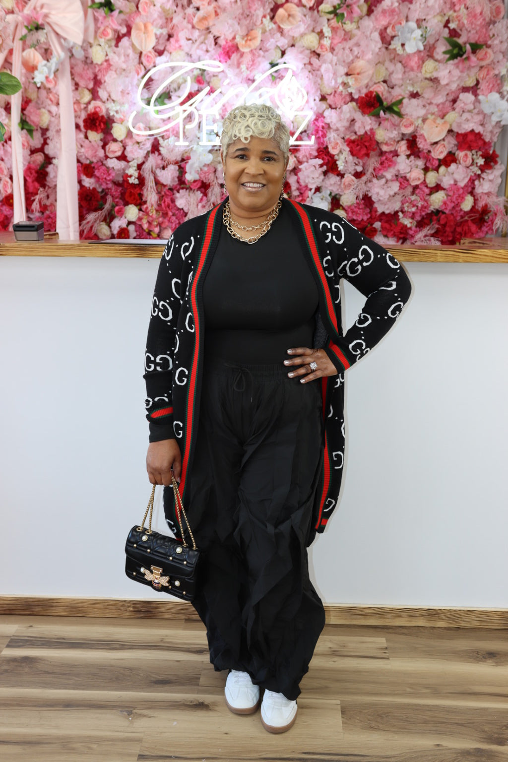 Printed Burgundy Print Cardigan