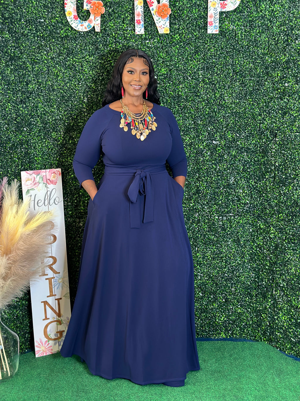 Navy Maxi Dress