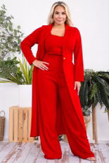 Red Three Piece Set