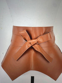 Faux Leather Skirt Belt