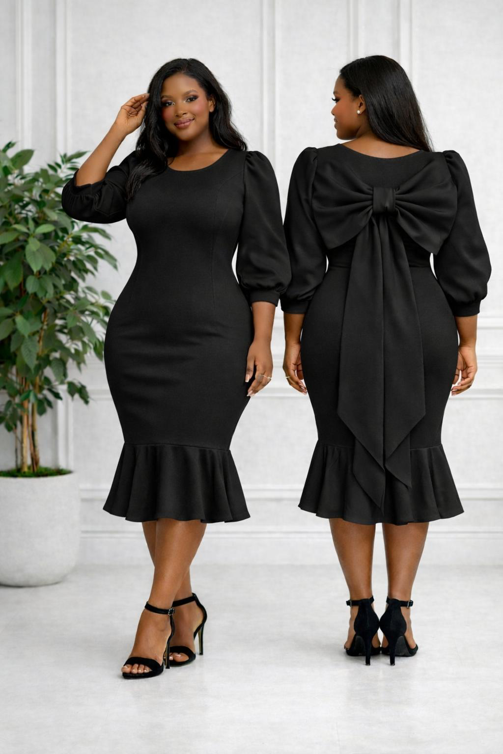 Black Dress with Bow on back