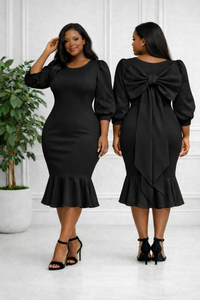 Black Dress with Bow on back